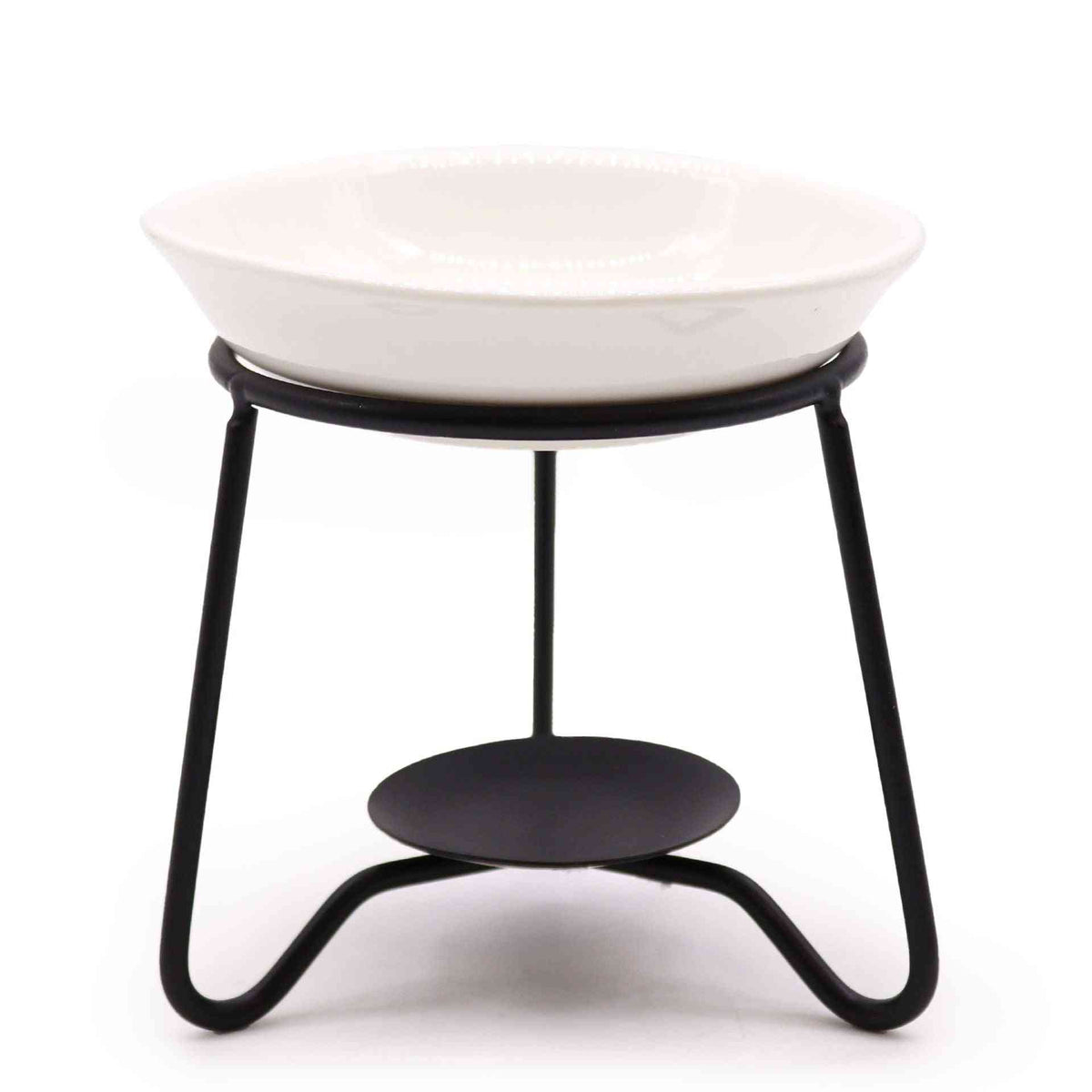 Soporte simple de cerámica y metal | Quemador Aceites Aromaterapia | El Bazar de Tizar