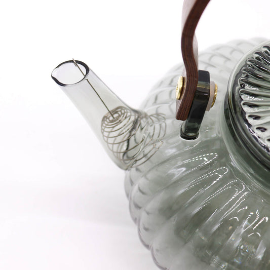 Tetera con Infusor de Vidrio - Carbón Nacarado - 950ml | Tetera de vidrio | El Bazar de Tizar