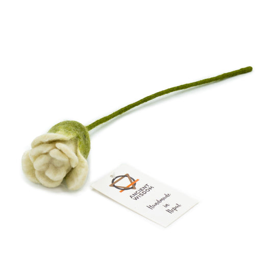 Felt flowers - White roses