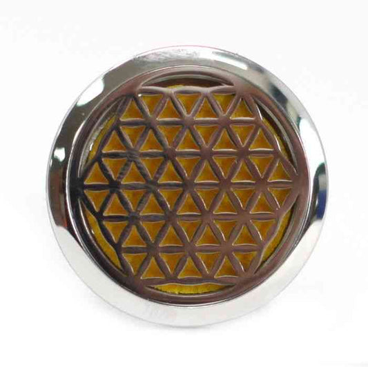 Kit difusor para coche -La flor de la vida - 30mm - Kit de Difusor de Coche de Aromaterapia