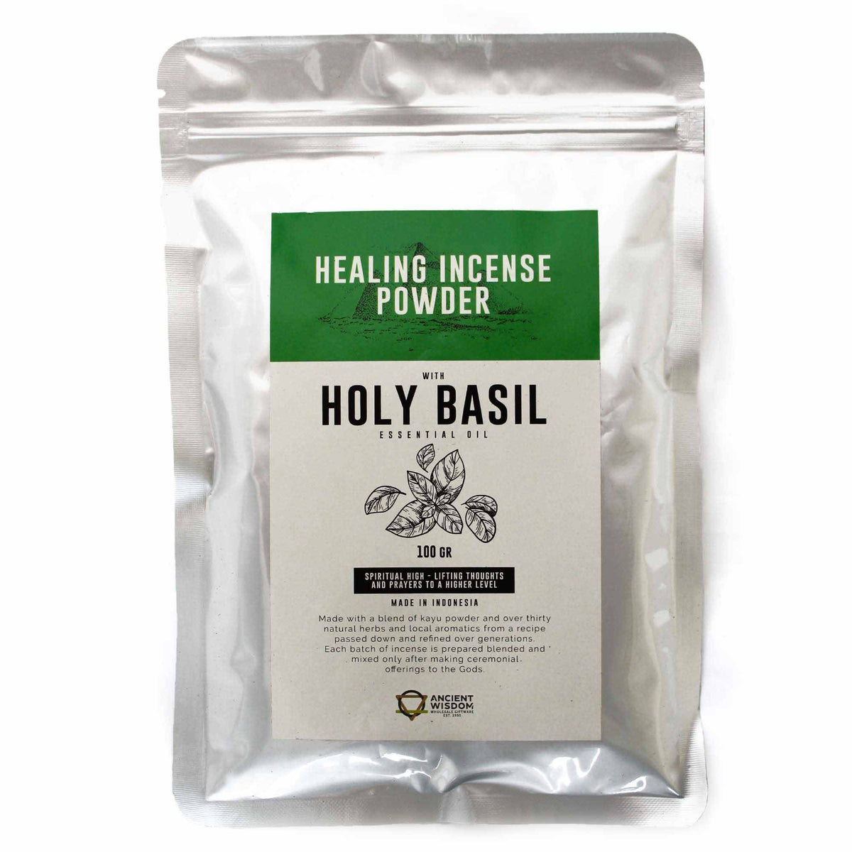 Healing Incense Powder - Holy Basil 100gm - Polvo de incienso curativo | El Bazar de Tizar