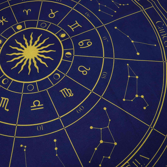 Paño para lectura de Tarot - Zodiaco - Cartas del Tarot y paños de lectura