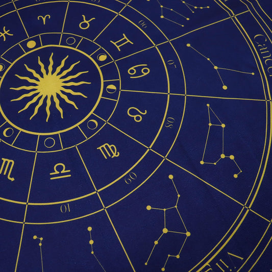 Paño para lectura de Tarot - Zodiaco - Cartas del Tarot y paños de lectura