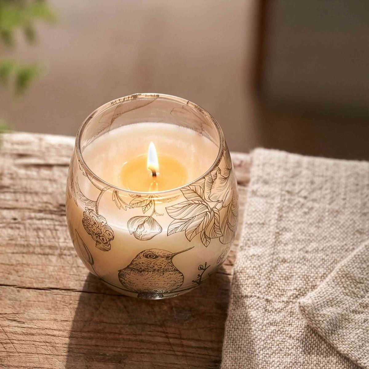 Velas en tarros de vidrio pequeños - Dibujadas por Llama