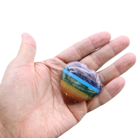 Corazones de Chakras 45-60 mm - Bonded Chakra Stones