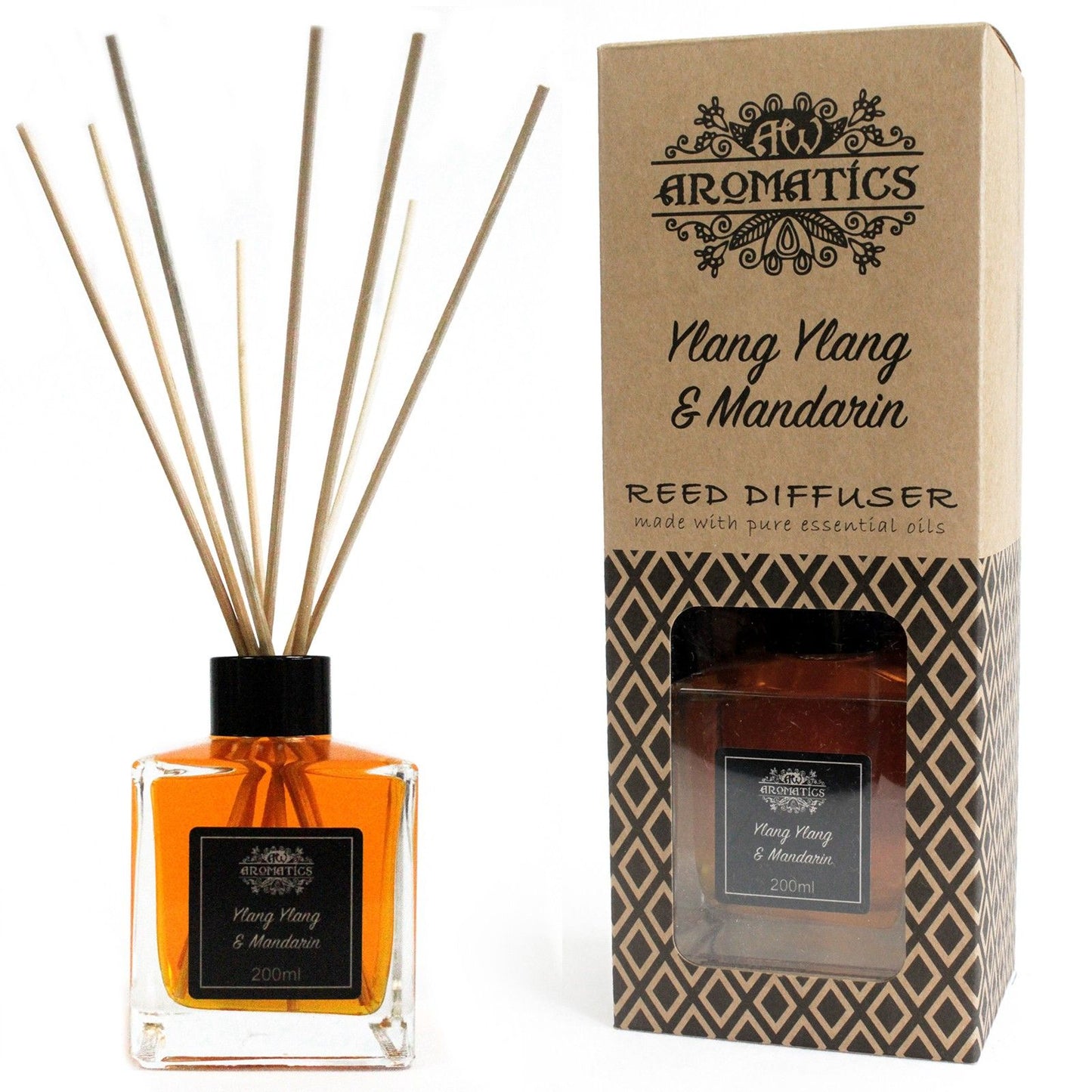 Difusor de Varillas con Aceites Esenciales - Ylang Ylang & Mandarina - Difusor de Caña de Aceites Esenciales | El Bazar de Ti