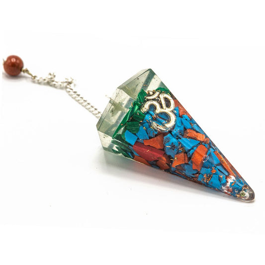 Péndulo de Chakra de Poder de Orgonita - Om - Péndulos de Chakra de Orgonita, chakra