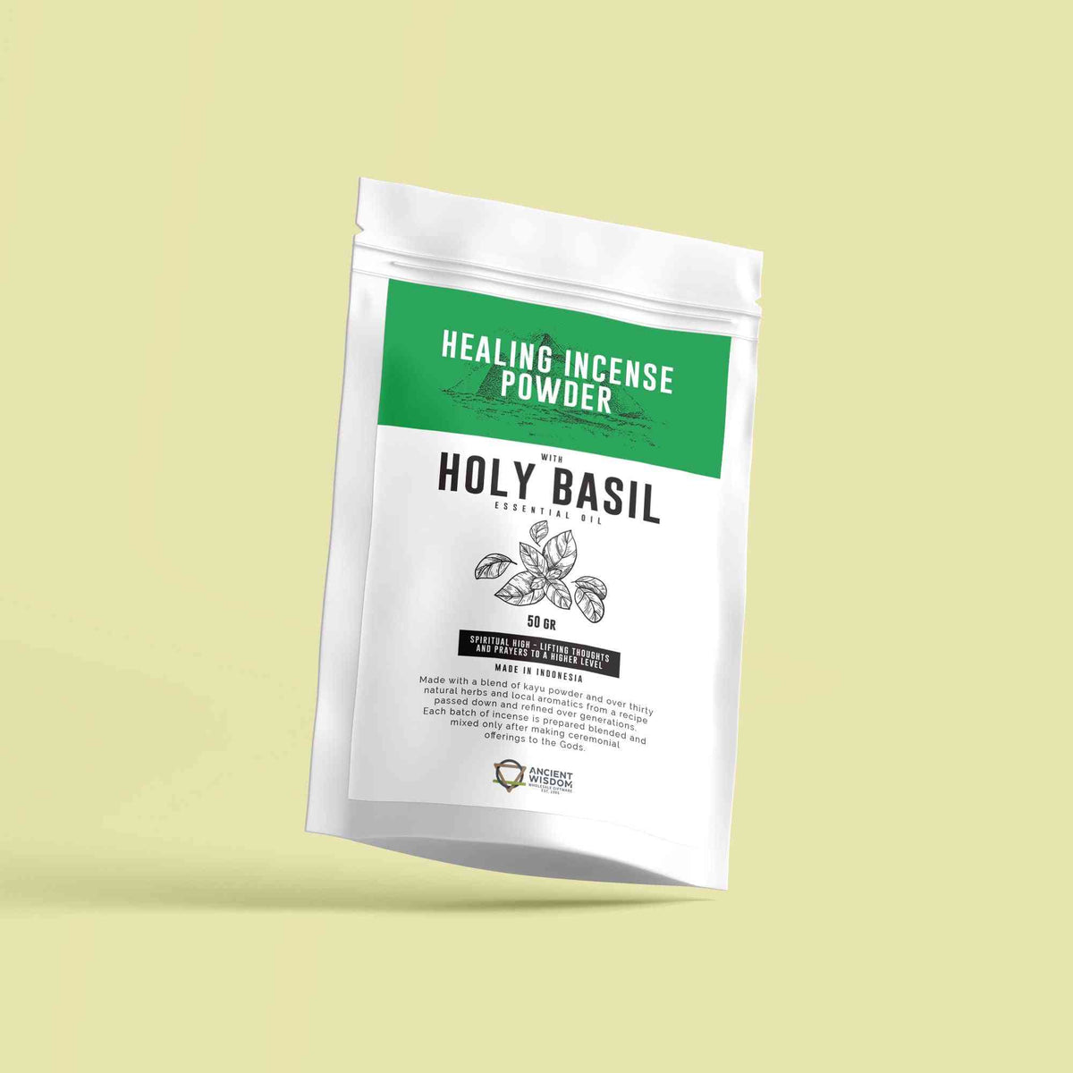Healing Incense Powder - Holy Basil 50gm - Polvo de incienso curativo | El Bazar de Tizar