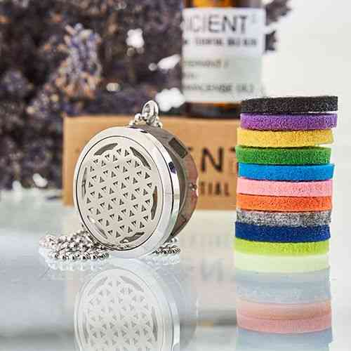 Collier diffuseur d'aromathérapie 30mm - Fleur de Vie
