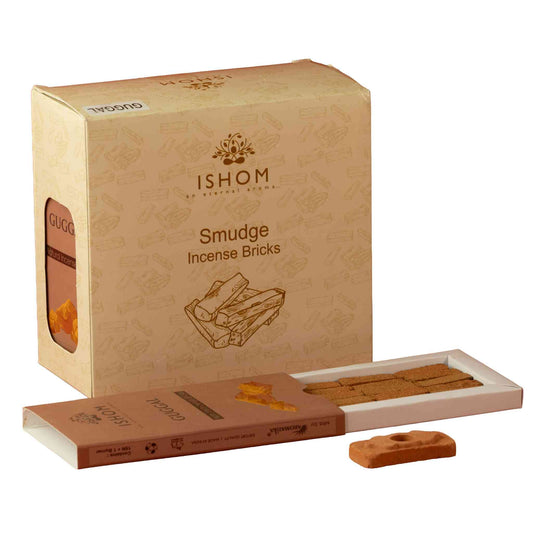 Paquete de 15 ladrillos naturales de incienso y quemador - Guggal - Incienso Natural en Ladrillos y Quemador | El Bazar de Ti