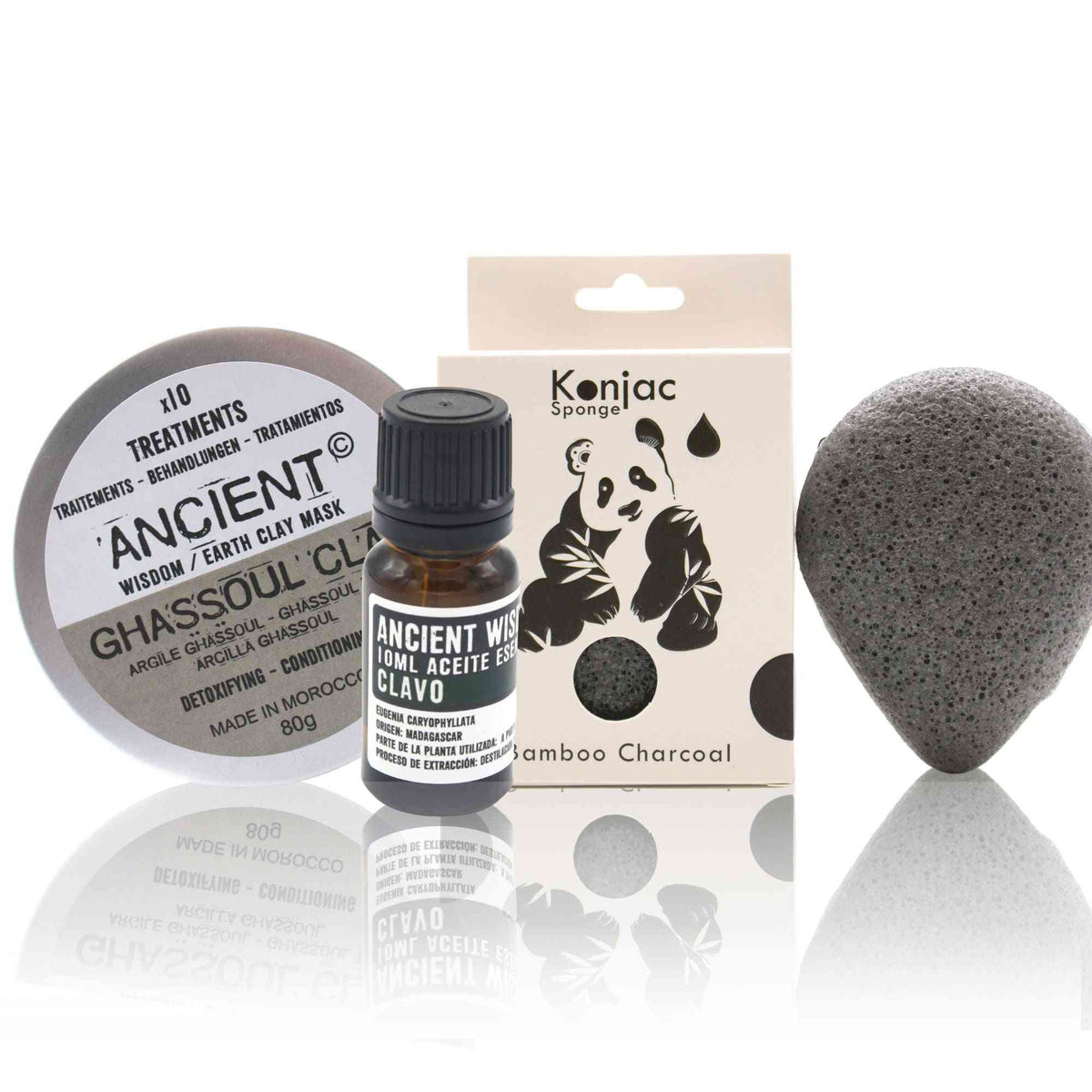 Esponja Konjac Negra, Arcilla y Aceite Esencial | Conjuntos de Regalo | El Bazar de Tizar