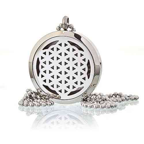 30mm Aromatherapy Diffuser Necklace - Flower of Life
