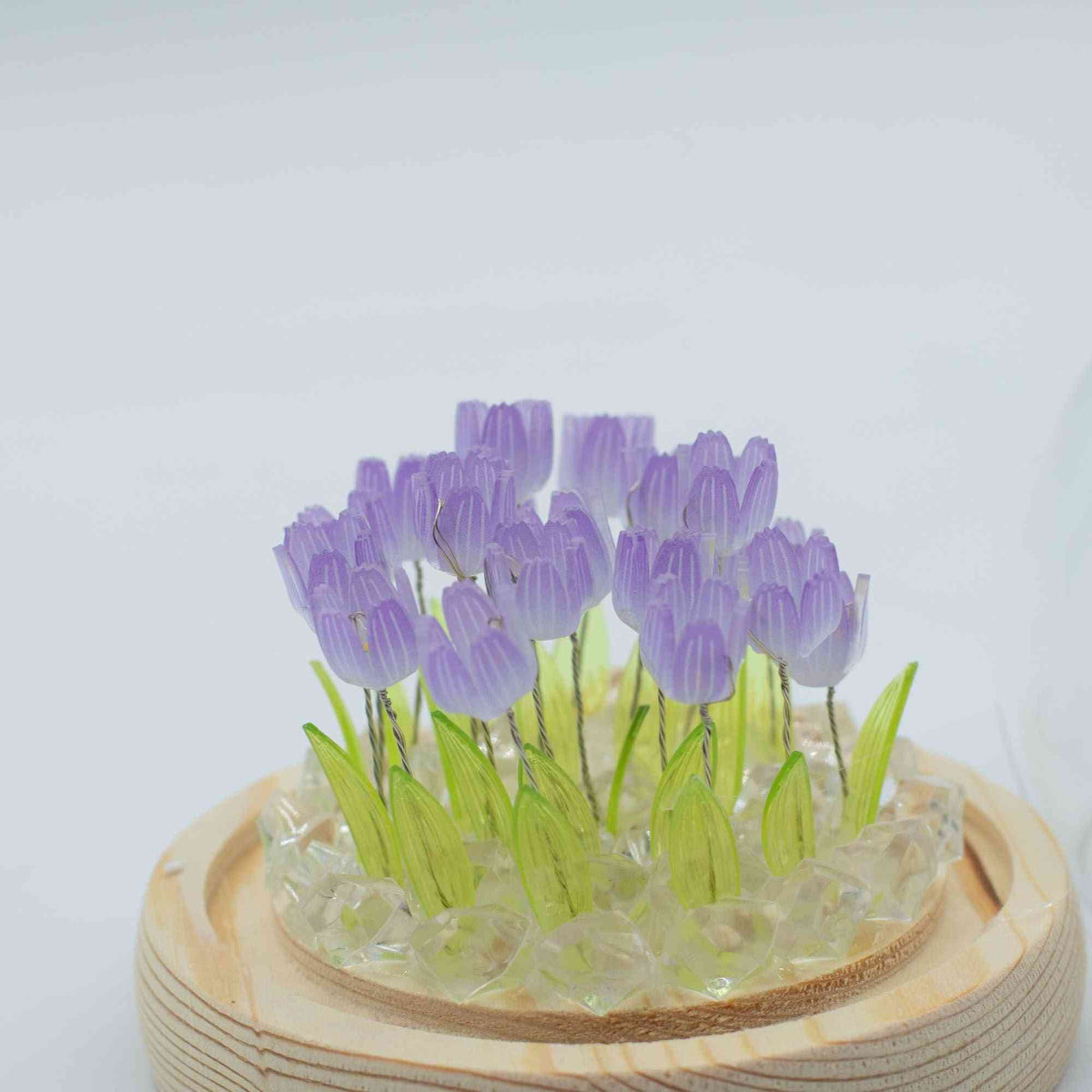 Domo de jardín Brillo Floral - 20 tulipanes - LED USB - Domo de jardín con brillo floral | El Bazar de Tizar