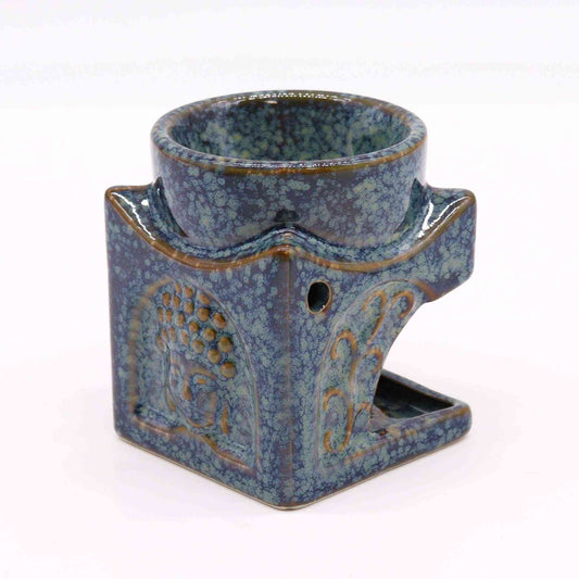 Quemador de Buda Cuadrado - Azul Polvo - Quemador de aceite Buda clásico | El Bazar de Tizar