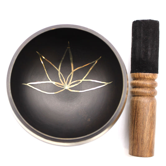 Juego de cuencos tibetanos de flor de loto - Set de Regalo Tibetano, artesanal