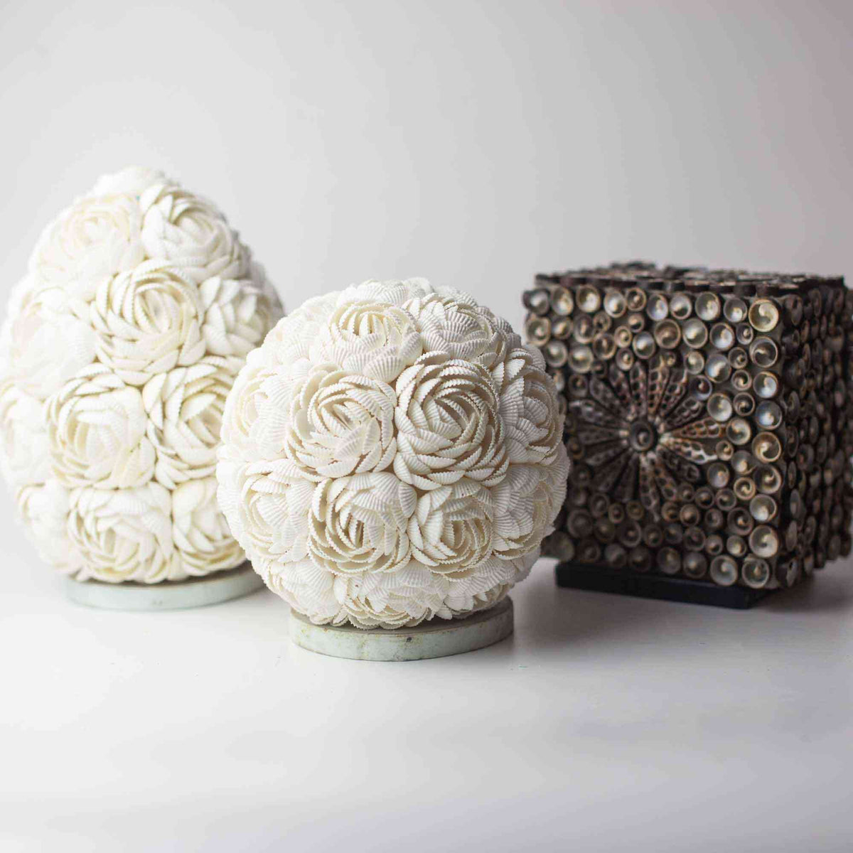 Lámpara Boho Sea Shell - Rosa Ovalada - 15cm - Lámpara Boho