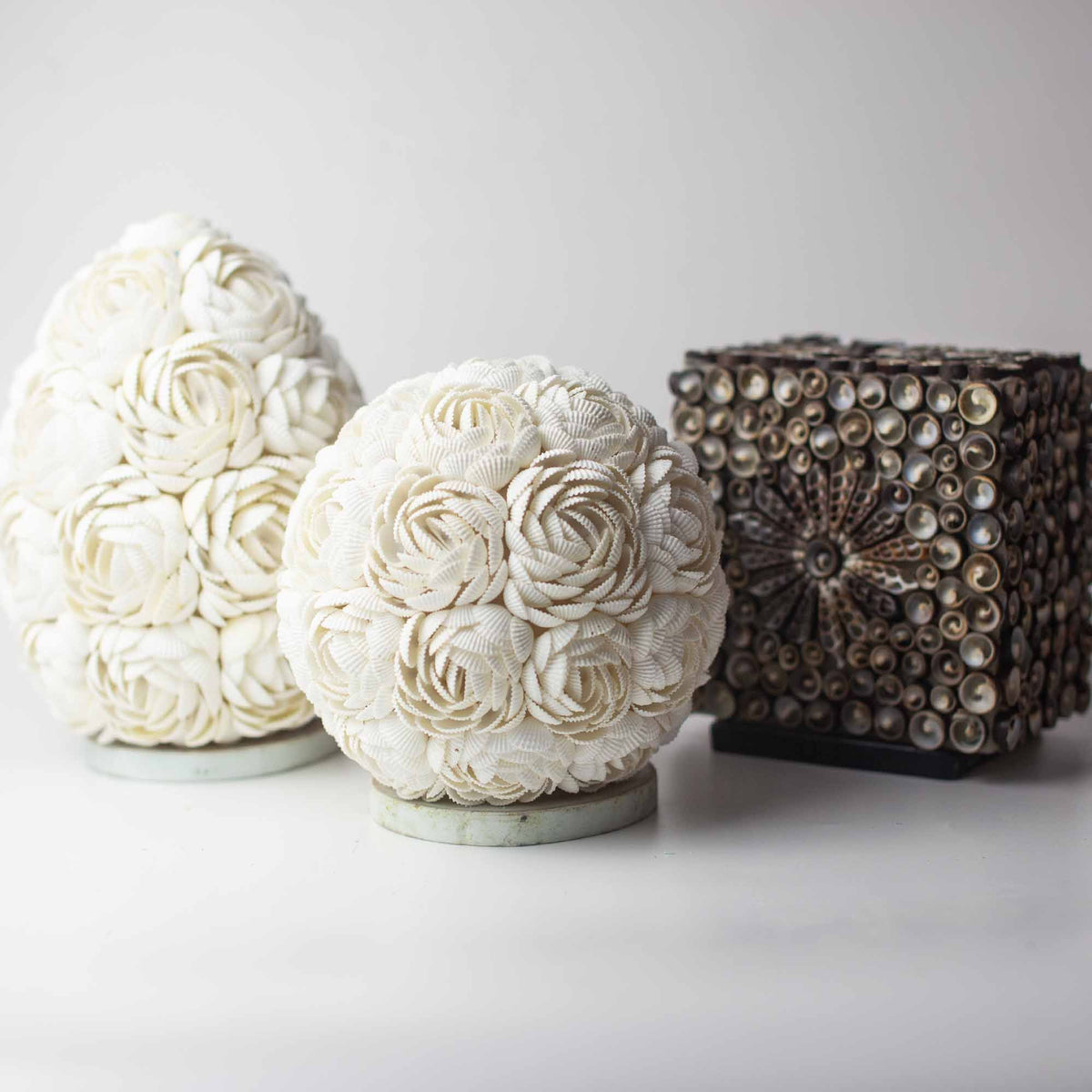 Lámpara Boho Sea Shell - Rosa Ovalada - 15cm - Lámpara Boho