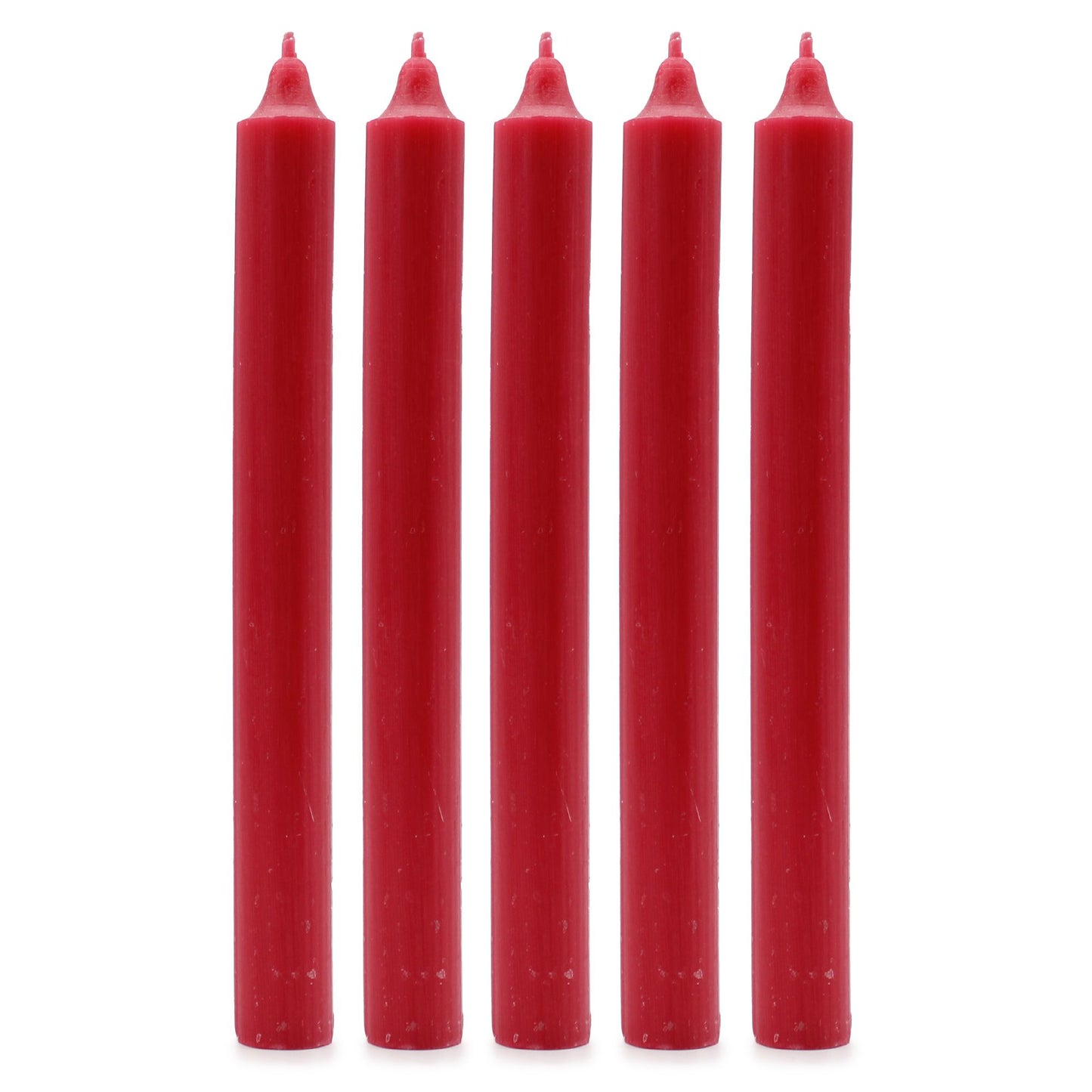 Bulk Solid Colour Dinner Candles - Rustic Red - Pack of 10 - Velas de Cena de Color Sólido - Pack de 10 Unidades