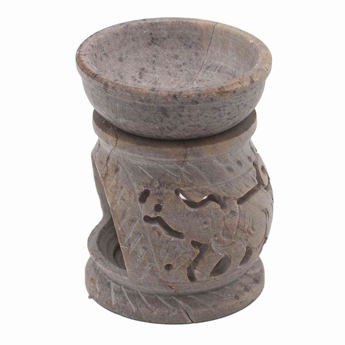 Quemador de aceite pequeño de esteatita 8 cm - Elefante