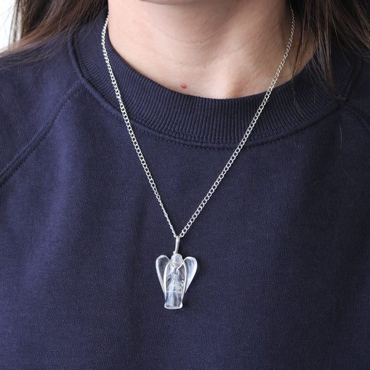 Colgante de Ángel de la Guarda de Piedras Preciosas - Amatista