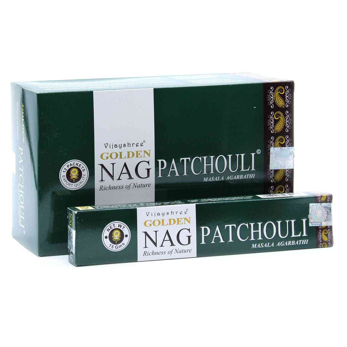 15g Incienso Dorado Nag - Patchouli - Incienso Golden