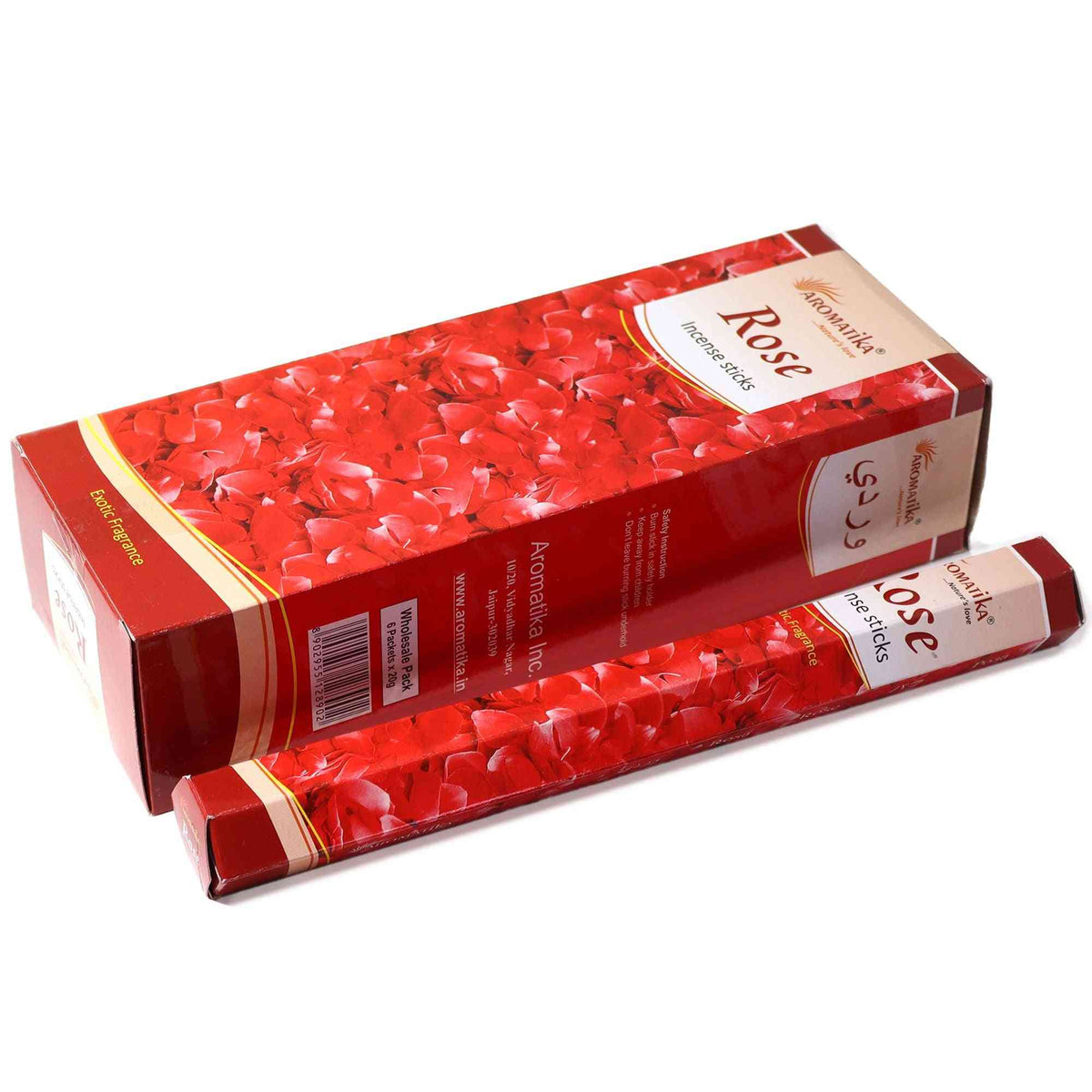Incienso Hexagonal sin Carbón Aromatika - Rosa - Ethically Sourced Fair Trade Made In India | El Bazar de Tizar