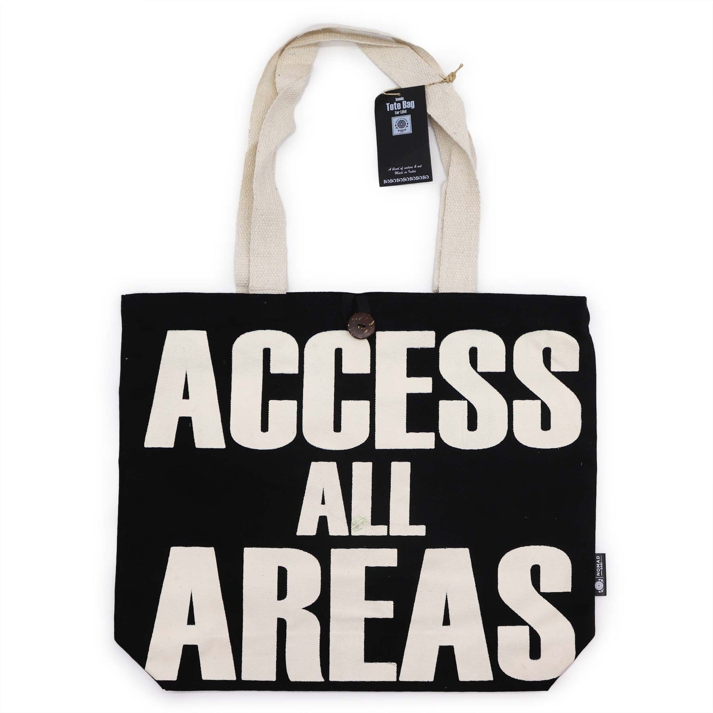 Bolso Básico Icónico - ACCESO A TODAS LAS ÁREAS -Negro natural 10 oz (36 x 43 x 10 cm)