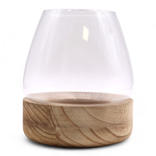 Large Terrarium in Natural Tung Wood - 17x19cm
