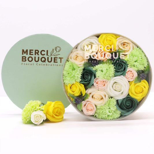 Boîte Ronde - Célébrations Printanières - Jaune et Vert