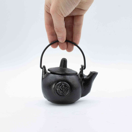 Pequeña olla ritual de hierro fundido con forma de pentágono 8x8x10 cm - Cuencos y calderos rituales
