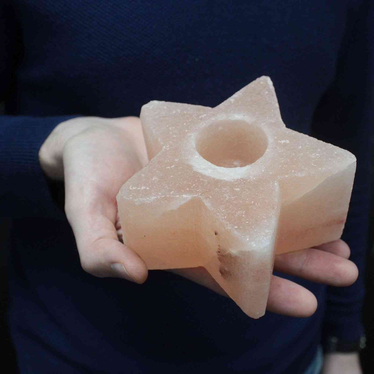 Soporte de vela - Estrella - Lámparas de Sal del Himalaya | El Bazar de Tizar