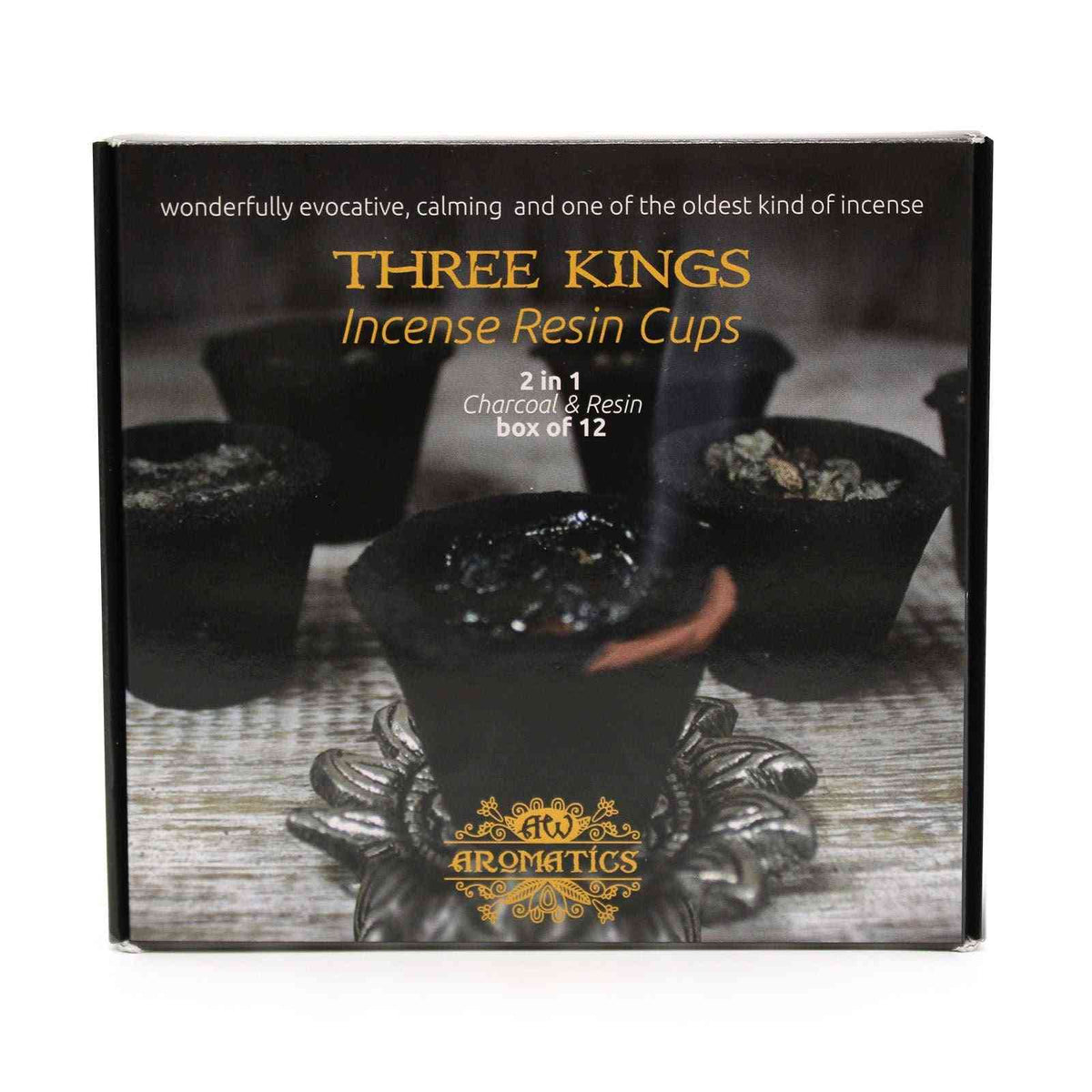 Caja de 12 Copas de Resina - Tres Reyes - Caja de 12 copas de resina