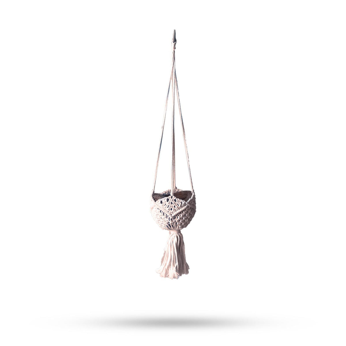 Decorative Macrame Planter - Beige