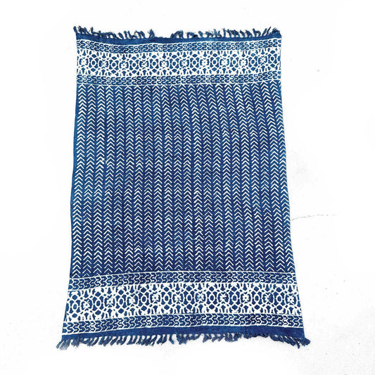 Manta índigo hecha a mano - 170x120cm - Flechas Seedha