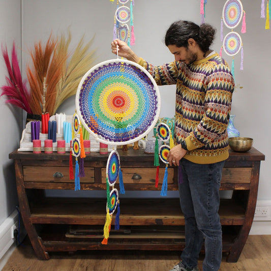 Extra Large Dreamcatcher - Vivid Rainbow