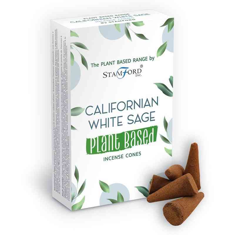 Conos de Incienso a Base de Plantas - Salvia Blanca de California - Conos de incienso Stamford Premium a base de plantas | El
