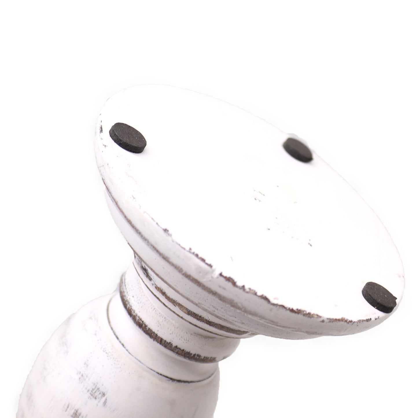 Candelero Clásico - Blanco - 30x10cm - Mediano - Candelabros de Madera