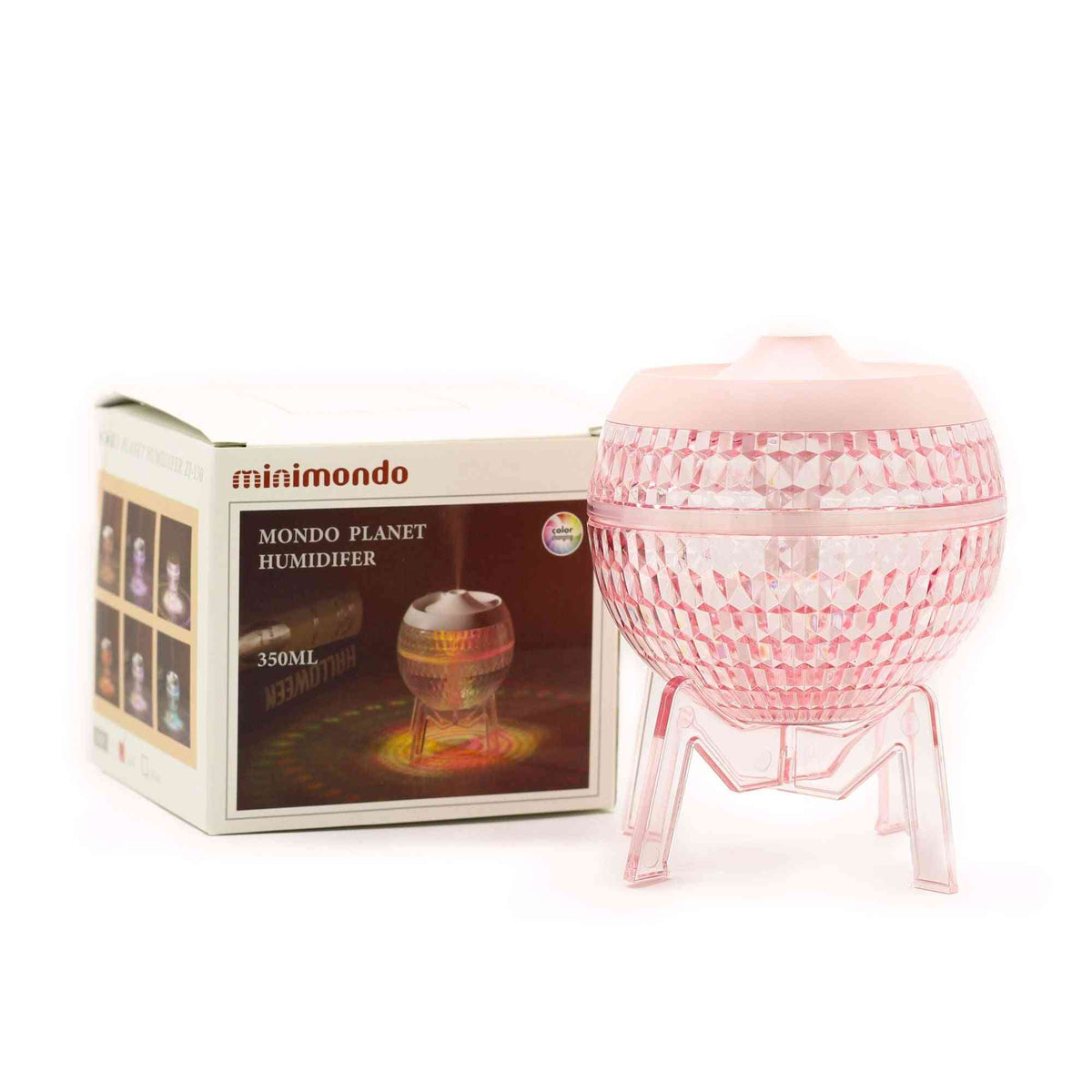 Difusor Rosa Mondo Planet - USB - Cambio de color (luz hacia abajo) - aromaterapia cambio-de-color decoracion | El Bazar de T