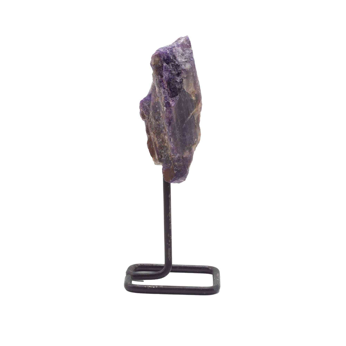 Muestra mineral en soporte metálico - amatista - Especímenes Minerales Raros