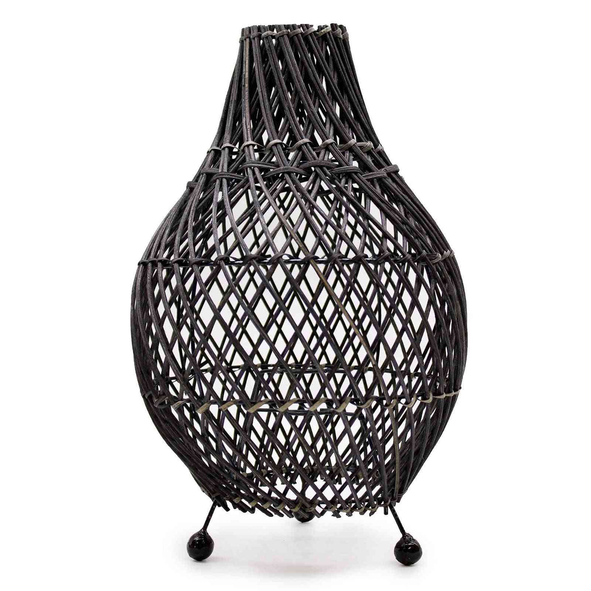 Lámparas de mesa de ratán - negras - Artisan Product | El Bazar de Tizar