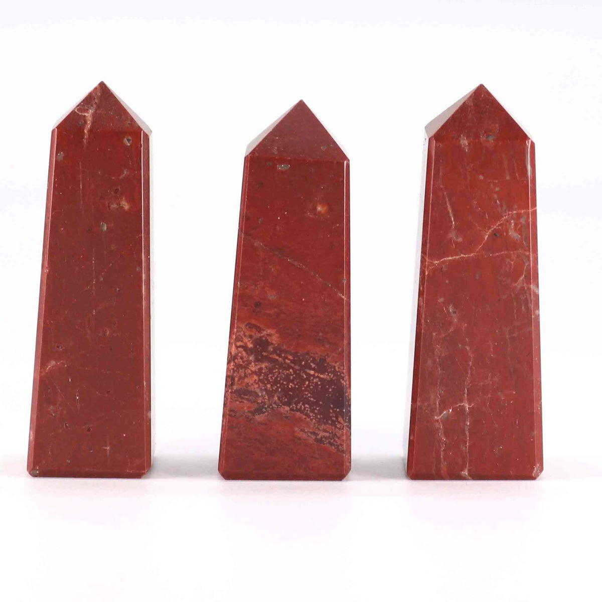 Puntas de obelisco de piedra preciosa aprox. 5 cm - jaspe rojo