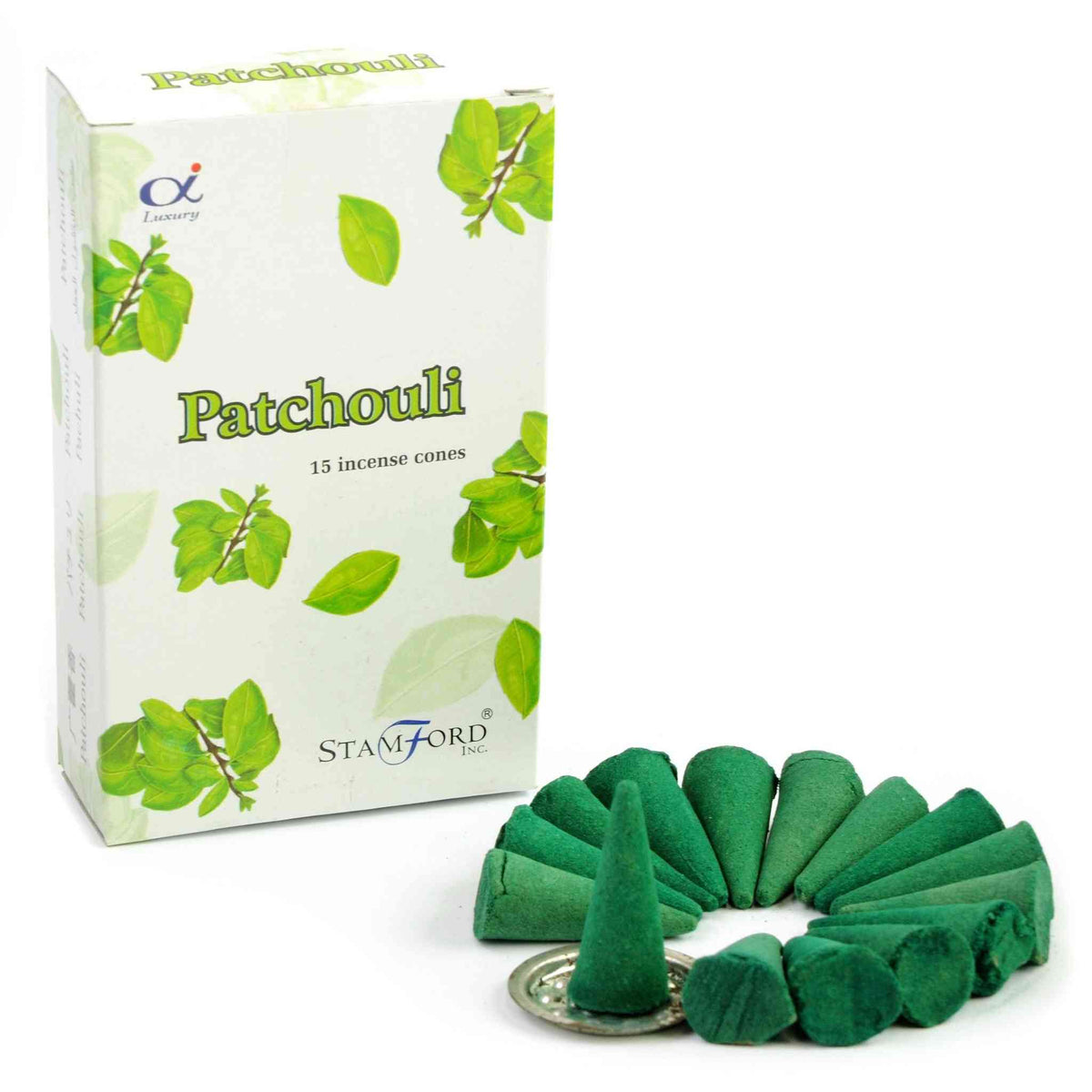 Conos de incienso de pachuli - Incienso Stamford Premium Conos | El Bazar de Tizar