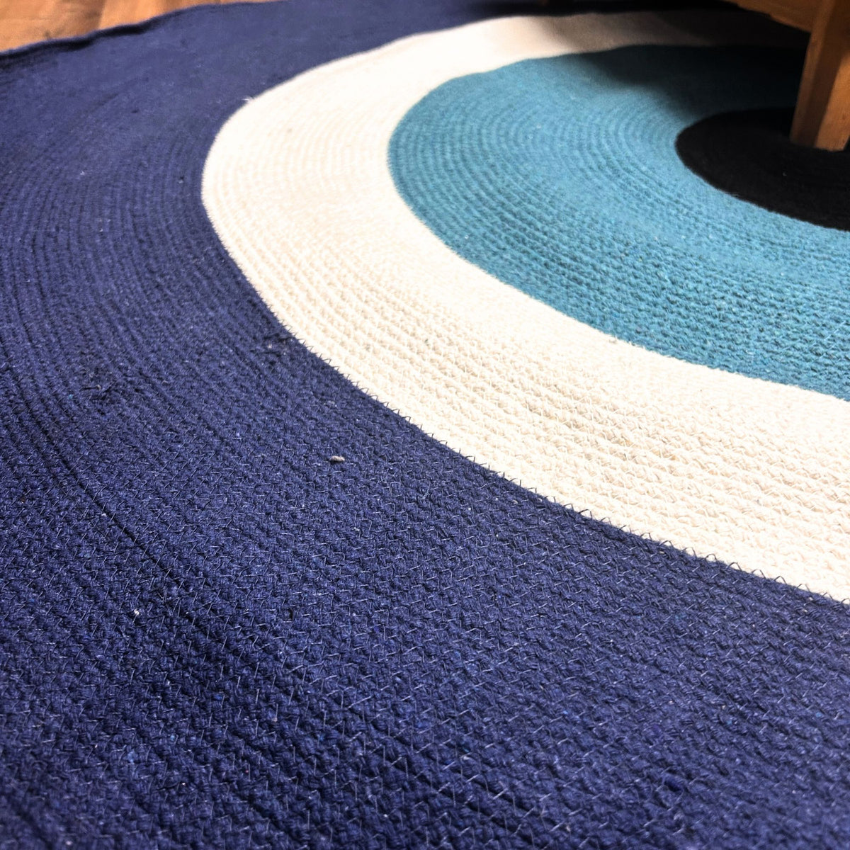 Alfombra mal de ojo de cuerda de algodón 120cm - Alfombras de Algodón de Ojo de Protección