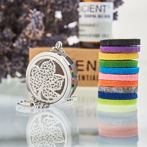 Collar difusor de aromaterapia 30mm - Hoja