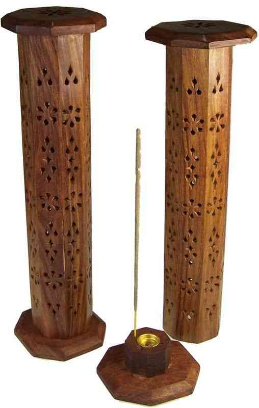Sheesham Hexaganal Incense Tower - Soporte de Incienso