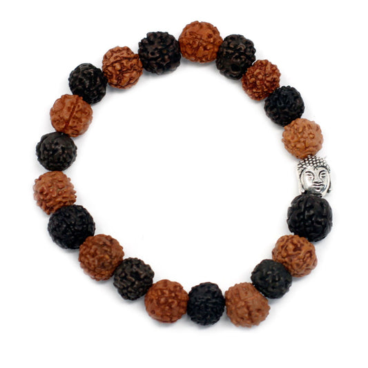 Rudraksha Brazalete de Buda Japa Mala - Mix - Rudraksha Buda Japa Mala, brazalete