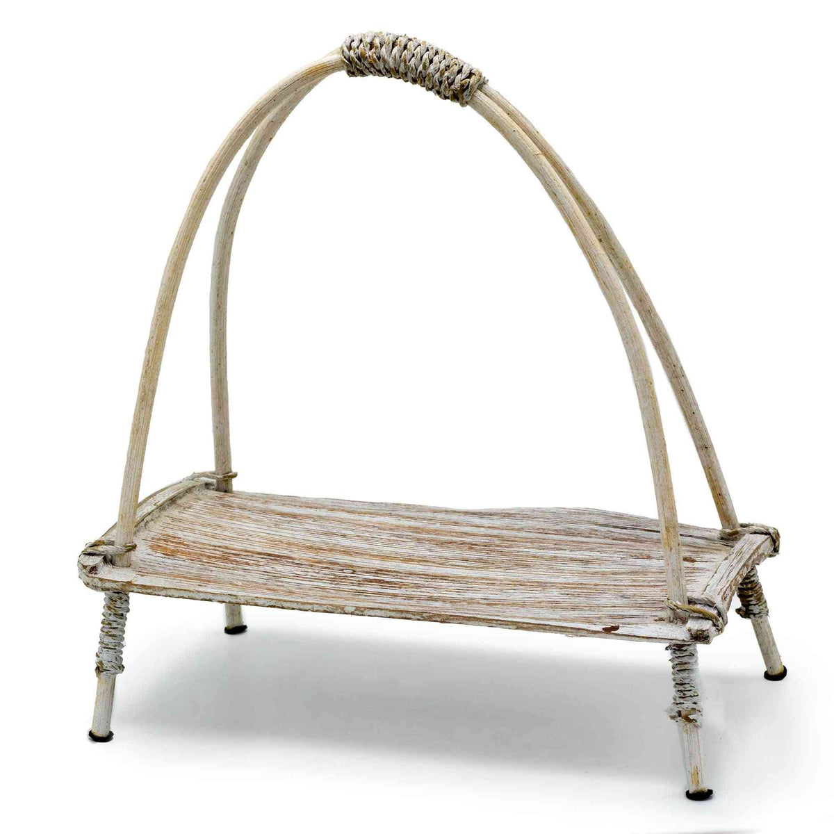 Soporte para Té de Hoja de Coco - Acabado Blanco