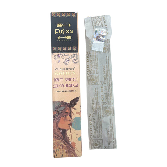 15g Palo Santo Dorado y Salvia Blanca - Varillas de Incienso de Palo Santo