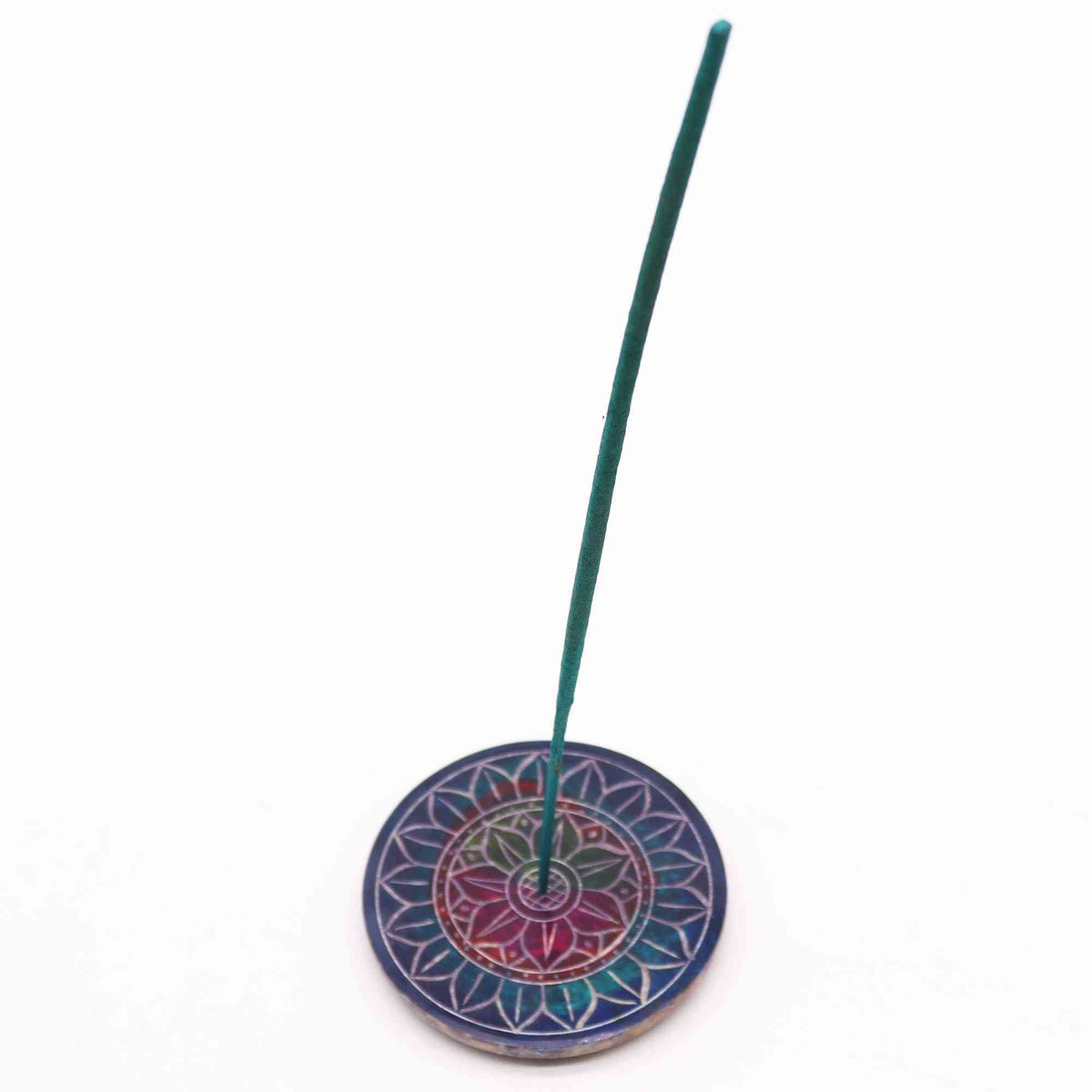 Porta-incienso Disco de Esteatita 8cm - Loto en Loto - Porta incienso de esteatita | El Bazar de Tizar