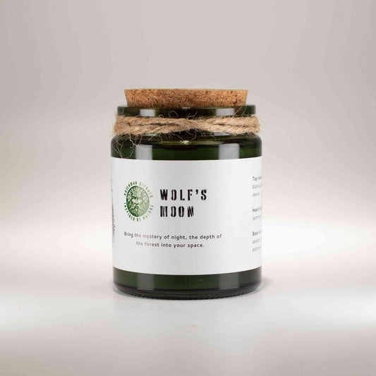 Greenman Woodwick Vela de soja - Luna del lobo - Velas de soja Woodwick de Greenman Rituals, 26 horas